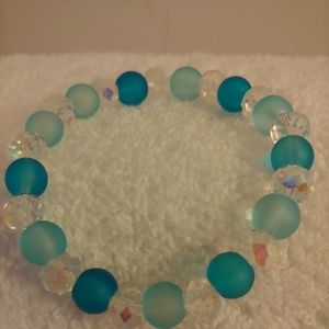 Women Handmade Transparent Frosted Glass Bracelet